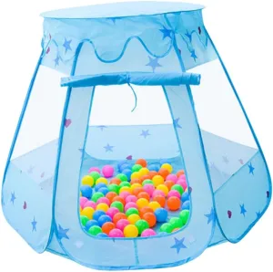 ERINGOGO Boys and Girls Hexagon Tent Game House Yurt for Ball Pit Fun Ages 4- Tools Needed