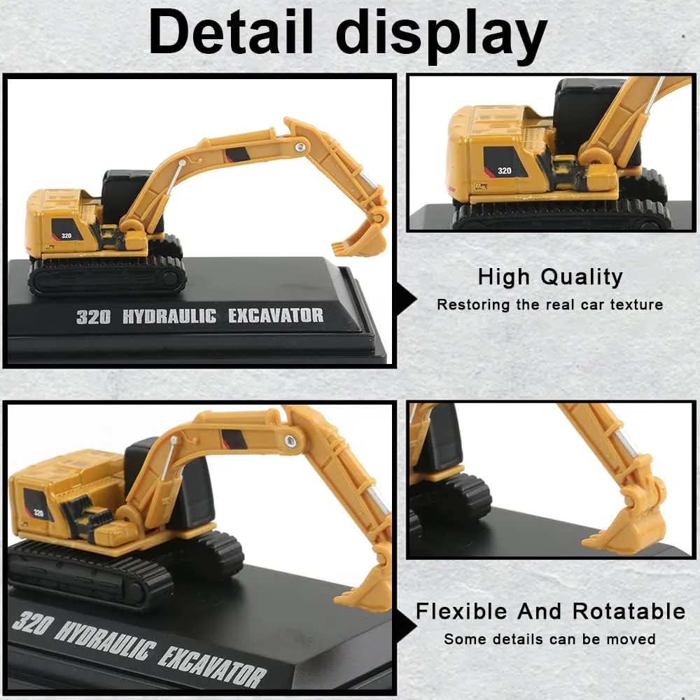 EROCK 1:160 N Scale Alloy Construction Vehicles - 1 Pcs, Die Cast Mini Construction Truck Toys, Engineering Vehicle Model for N Scale Railroad, Train Set, Collection, Age 8 
