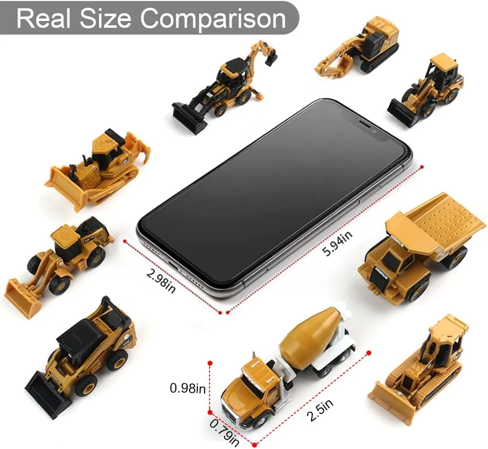 EROCK 1:160 N Scale Alloy Construction Vehicles - 1 Pcs, Die Cast Mini Construction Truck Toys, Engineering Vehicle Model for N Scale Railroad, Train Set, Collection, Age 8 