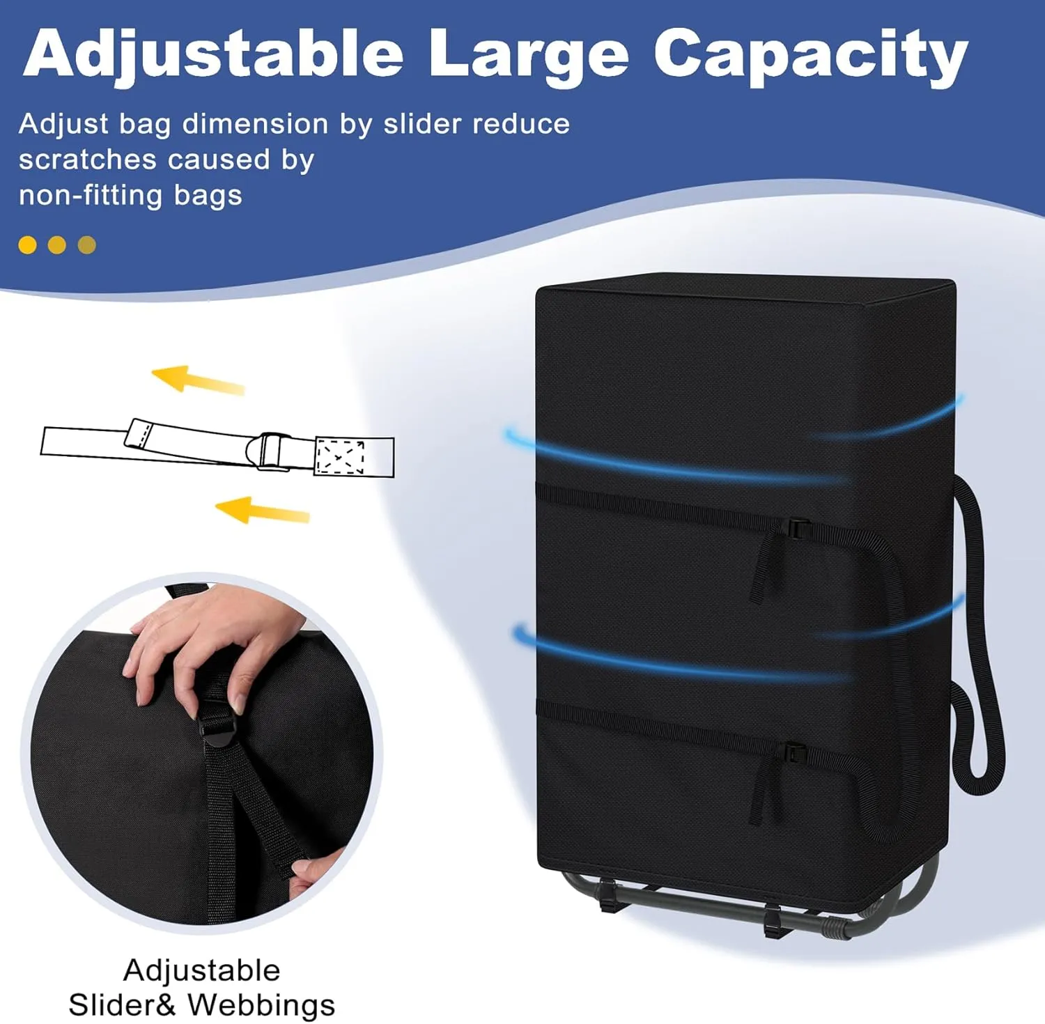 Explore Land 2-in-1 Folding Chair Carring Bag - 900D Furniture Cover for Zero Gravity/Plastic/Resin/Wood Foldable Chairs(39"L x12"W x 20"H, Black)