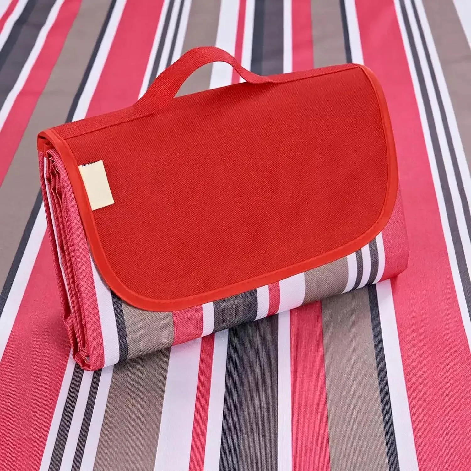 Extra Large Picnic & Outdoor Blanket and More Dual Layers for Outdoor Water-Resistant Handy Mat Tote Spring Summer Camping Blanket Great for The Beach 79" x 79" (200cmX200cm) (Red)