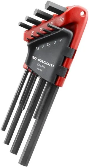 Facom 83H.JP9A Allen Wrench Set Hexagonal 9-Tang in Flip Holder 1 Piece