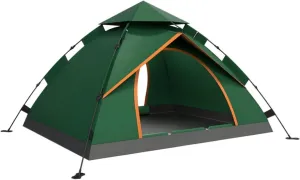 Fake Double-Layer Tent Quick-Open Camping Beach Tent Outdoor Tent(Green,Small)