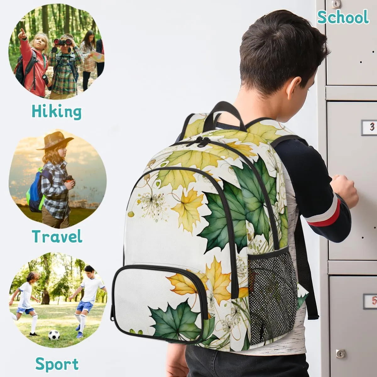 Fall Tree Carry on Travel Backpack for Women Men Water resistant Lightweight Rucksack Backpack for Weekender Casual Work Hiking Fall Leaves