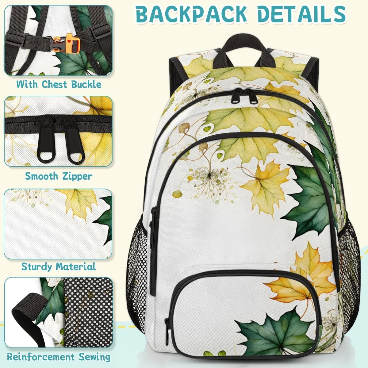 Fall Tree Carry on Travel Backpack for Women Men Water resistant Lightweight Rucksack Backpack for Weekender Casual Work Hiking Fall Leaves