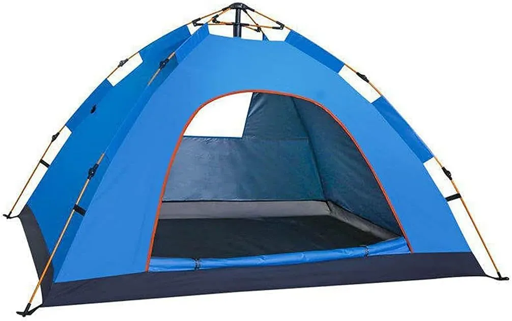 Family Tent Camping Tent Portable Lightweight for 3 to 4 People Large Size Outdoor Tent 230200130Cm Blue