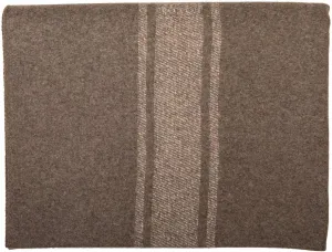 Farm Blue Wool Blanket Military Style - Thick & Lightweight Army Camping Blankets as a Survival Blankets, Car, Hiking 55% Wool 45% Blended Fibers (OD/Khaki Stripe 62" x 80" x 0.15")