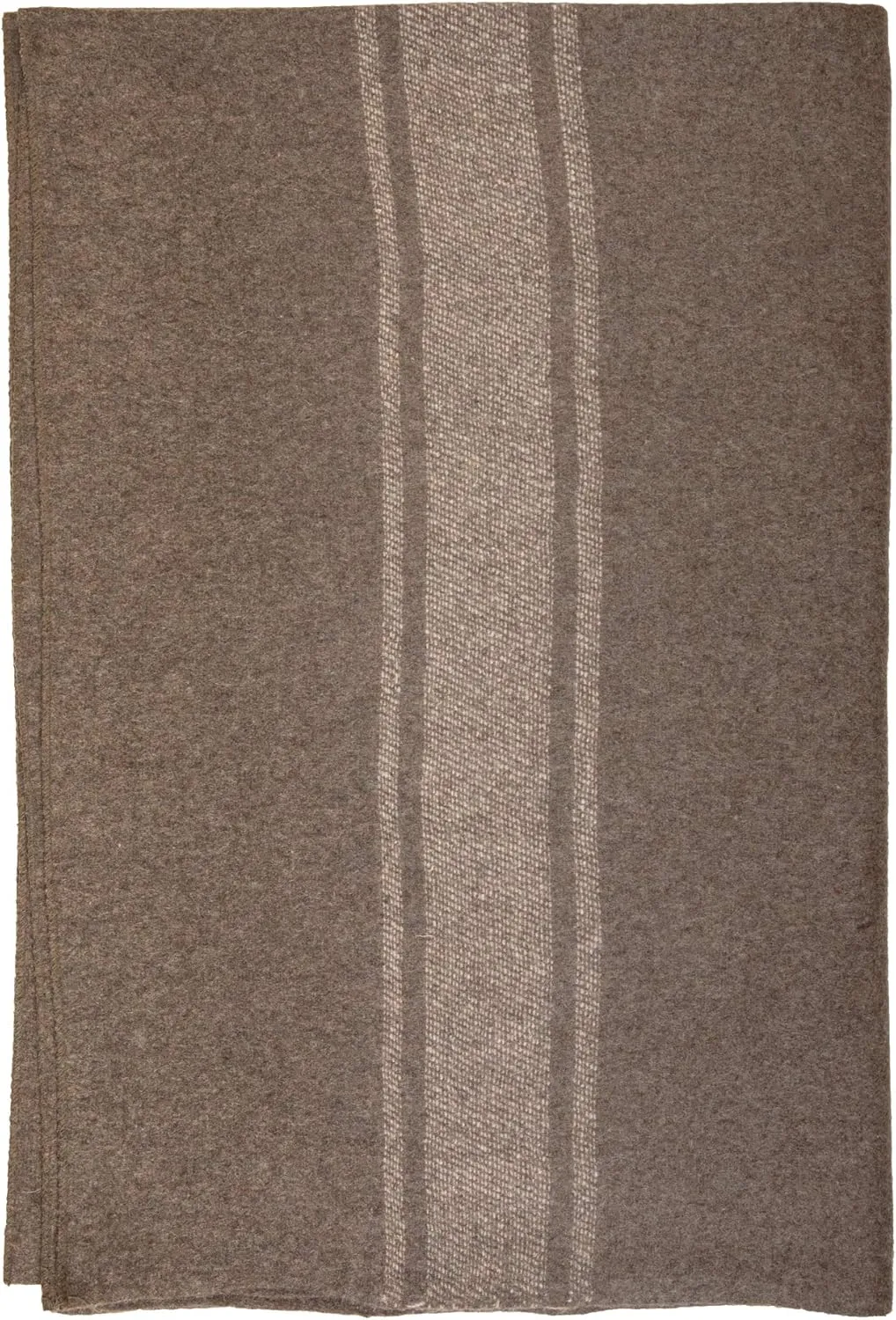 Farm Blue Wool Blanket Military Style - Thick & Lightweight Army Camping Blankets as a Survival Blankets, Car, Hiking 55% Wool 45% Blended Fibers (OD/Khaki Stripe 62" x 80" x 0.15")