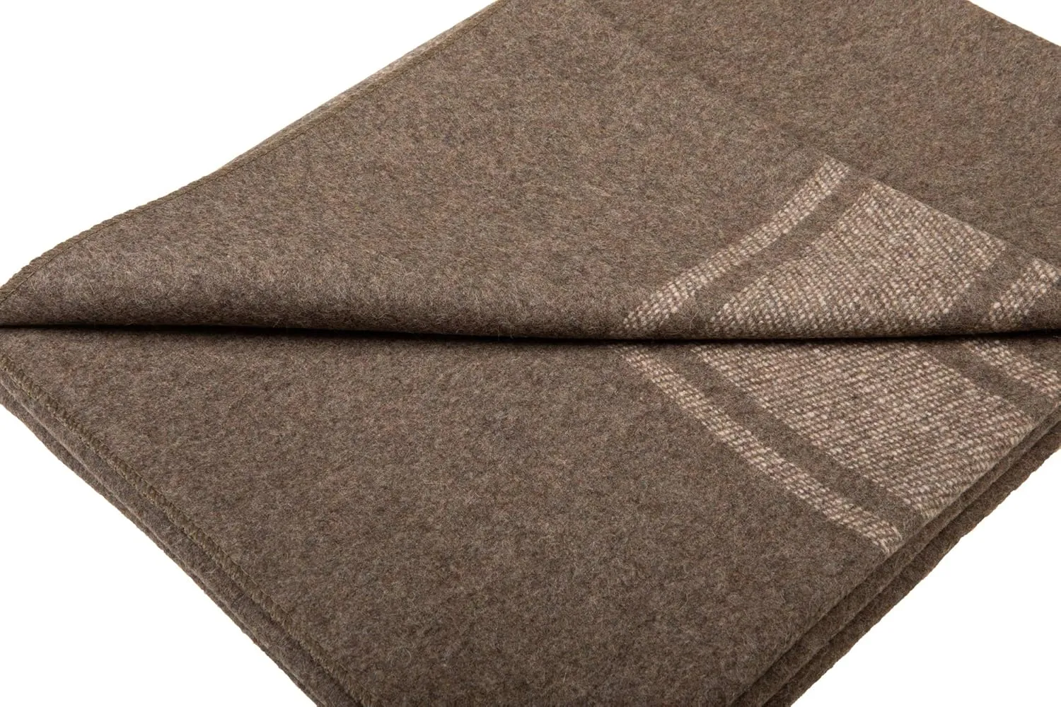 Farm Blue Wool Blanket Military Style - Thick & Lightweight Army Camping Blankets as a Survival Blankets, Car, Hiking 55% Wool 45% Blended Fibers (OD/Khaki Stripe 62" x 80" x 0.15")
