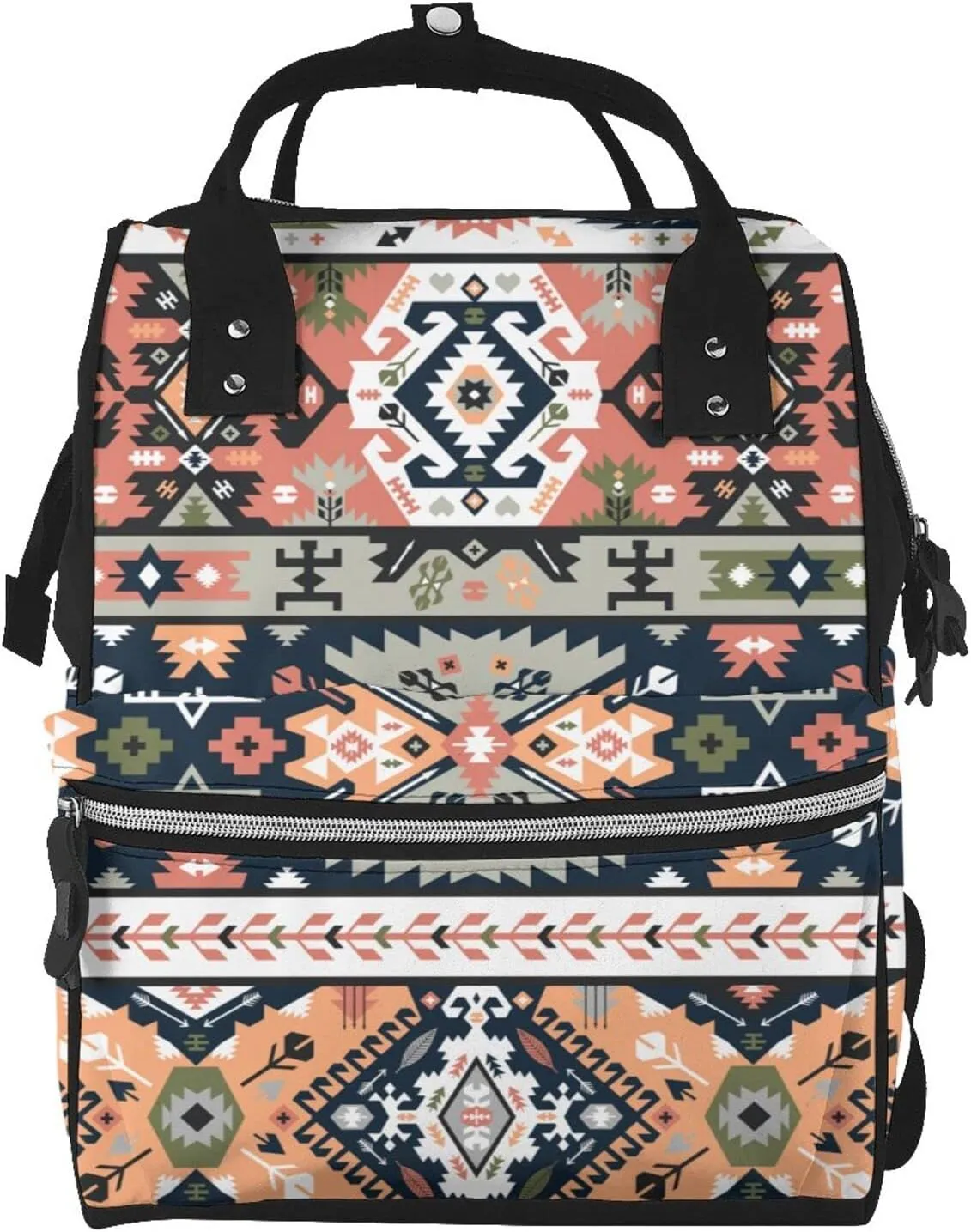 Fashion Diaper Bag Mummy Backpack Tribal Aztec Geometric Nappy Bag Large Capacity Baby Care Bags For Mom Dad
