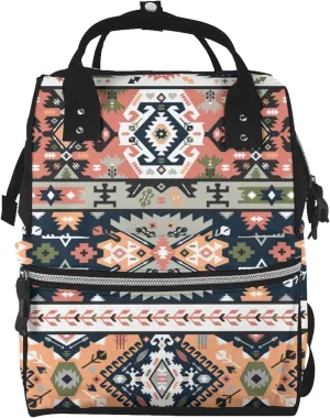 Fashion Diaper Bag Mummy Backpack Tribal Aztec Geometric Nappy Bag Large Capacity Baby Care Bags For Mom Dad