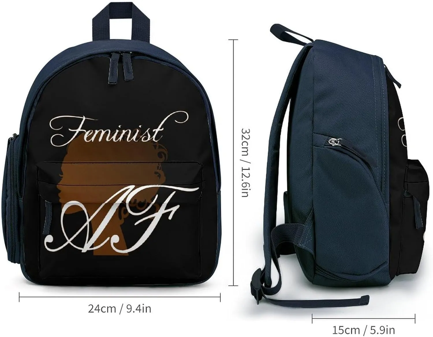 Feminist Funny Travel Backpack Lightweight Shoulder Bag Casual Daypack for Daily Business for Women Men