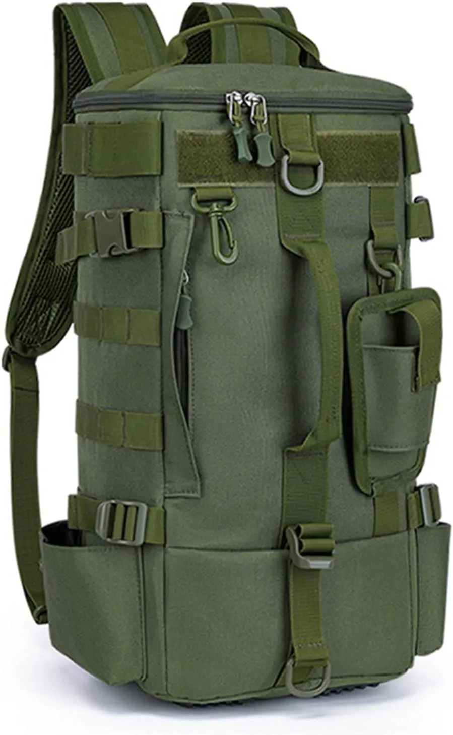 Fishing Backpack with Rod Holder, Waterproof Tackle Storage Daypack, Durable Bait Rucksack for Hiking, Motorcycle Trips, Travel Adventures, and Outdoor Activities