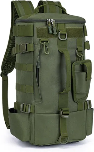 Fishing Backpack with Rod Holder, Waterproof Tackle Storage Daypack, Durable Bait Rucksack for Hiking, Motorcycle Trips, Travel Adventures, and Outdoor Activities