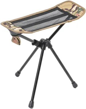 Fishing Chair Mesh Splicing Folding Fishing Chair Footrest Camping Footstool Camping Hiking Picnic Seat -B