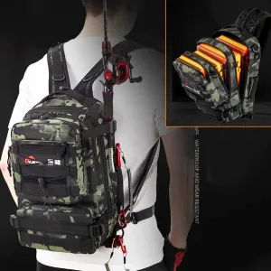 Fishing Tackle Backpack Storage Bag For Men Outdoor Use