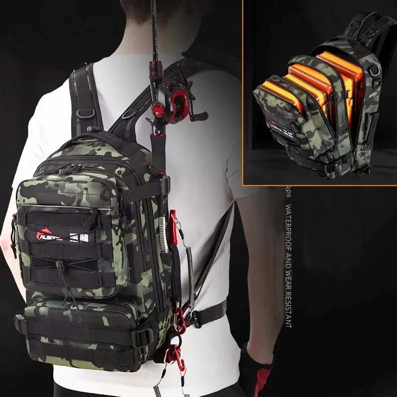 Fishing Tackle Backpack Storage Bag For Men Outdoor Use