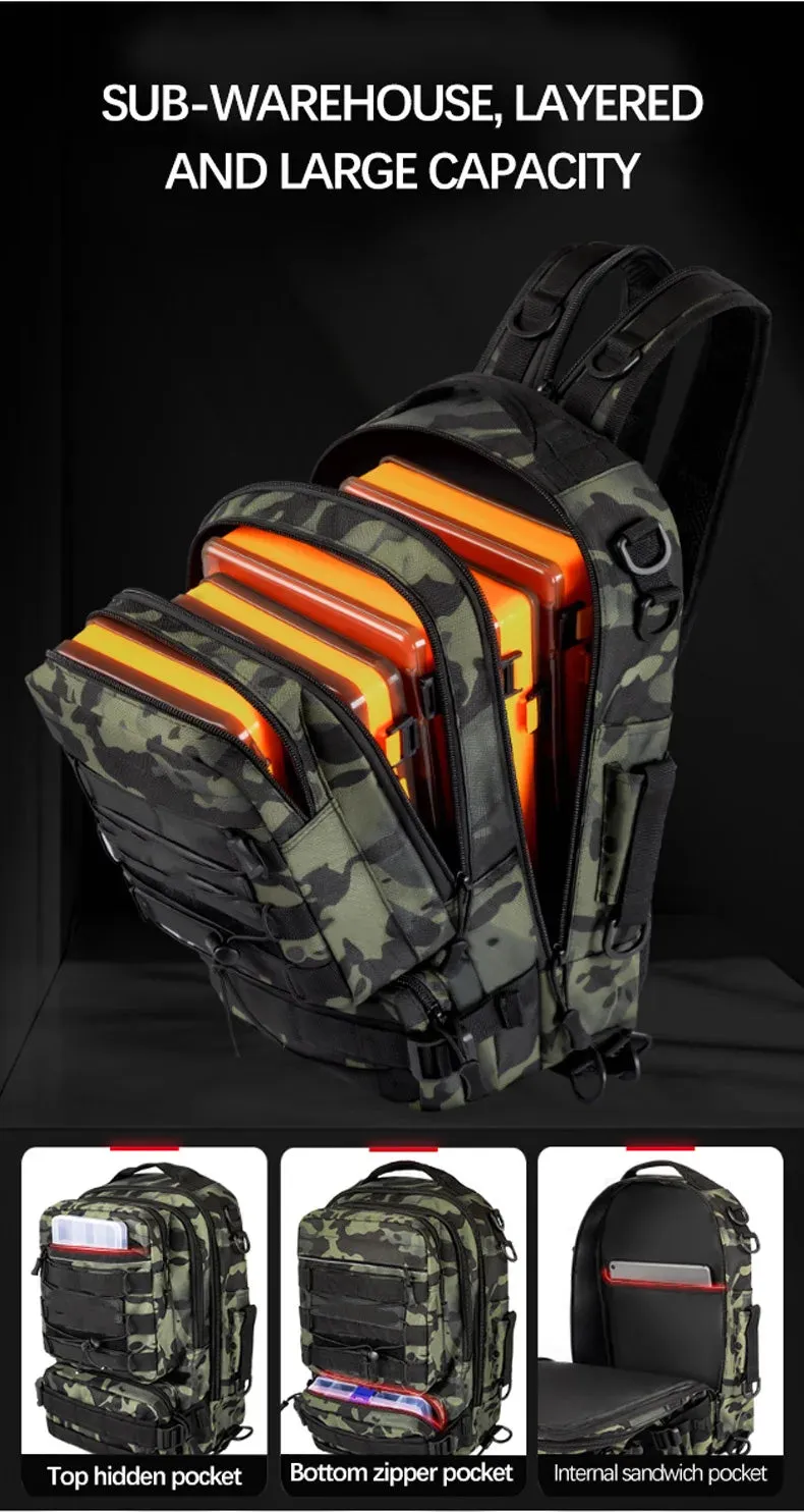 Fishing Tackle Backpack Storage Bag For Men Outdoor Use