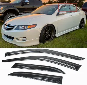 FITS 2004-2008 Acura TSX JDM Mugen Style Window Visor RAIN Guard Deflector Vent