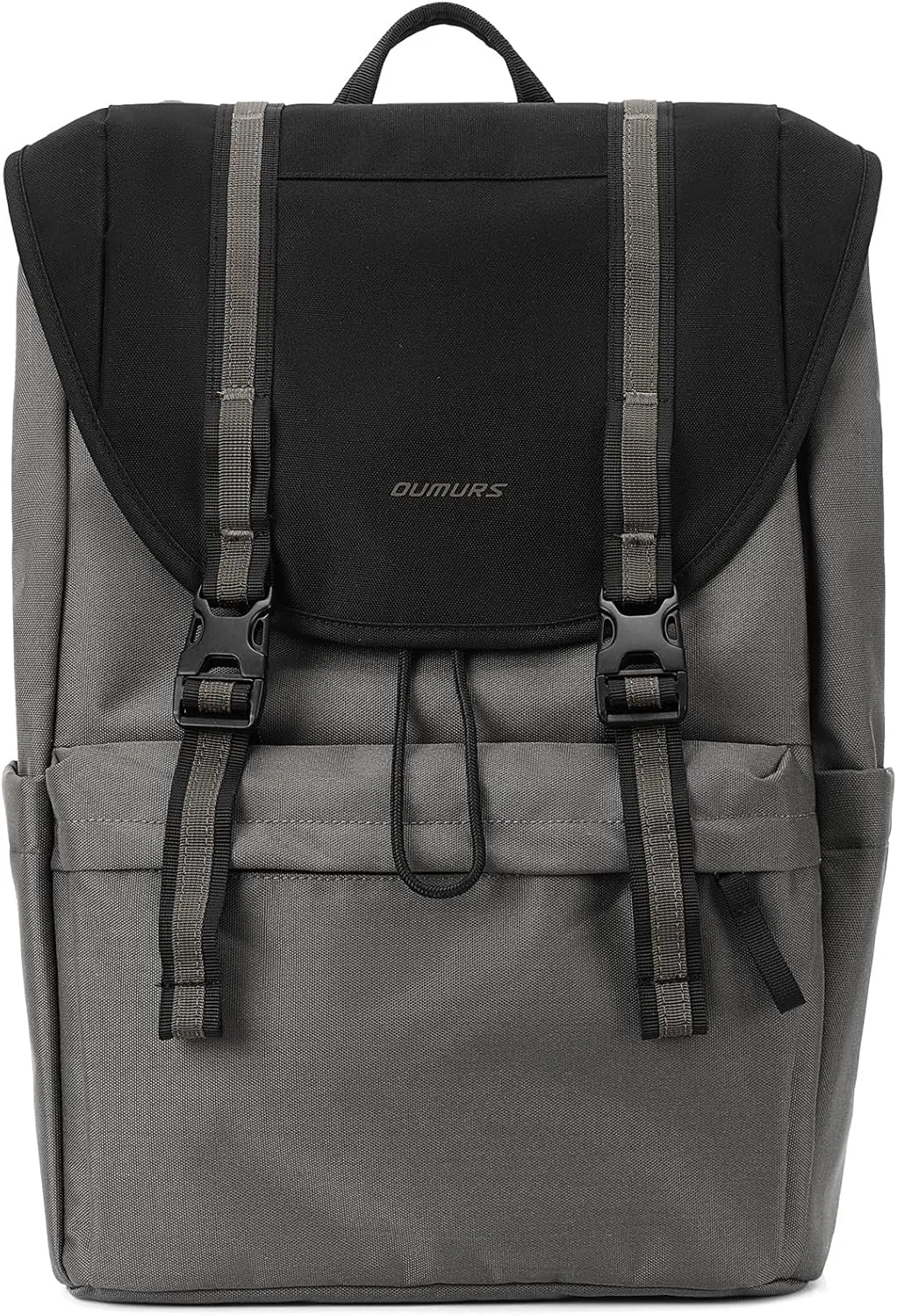 Flap Vintage Laptop Backpack, Lightweight & Water-Resistant Casual Daypack Backpack, Vintage Classic Rucksack for 13-15.6 Inch Laptop, for Campus, Street, Commute 22L Gray