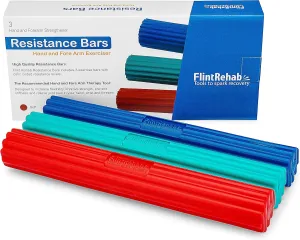 Flex Bars for Physical Therapy (3 Pack), Hand therapy Flex Bar, Resistance Bar for Golfers Elbow & Tendinitis, Tennis Elbow Exercise Devices, 3 Variable Twist Bar to Improve Grip Strength