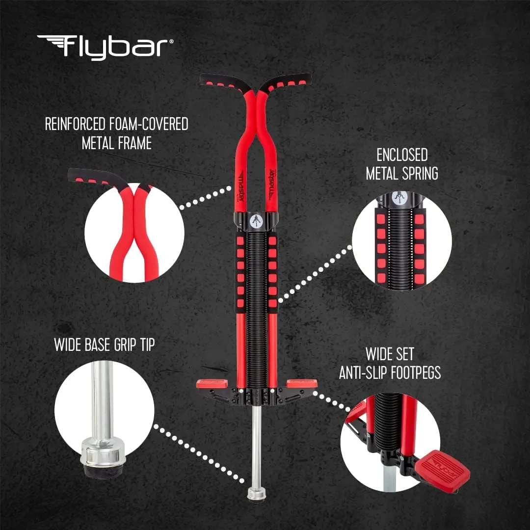 Flybar Master Pogo Stick, Ages 9 , 80 to 160 lbs, Easy Grip Handles, Anti-Slip Pegs, Outdoor Toys for Boys Girls, Outside Toys for Kids, Teens Tweens