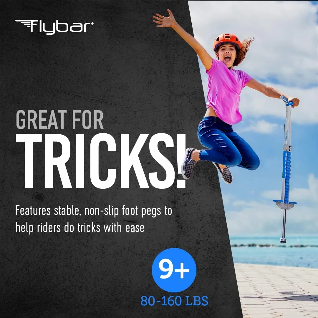 Flybar Master Pogo Stick, Ages 9 , 80 to 160 lbs, Easy Grip Handles, Anti-Slip Pegs, Outdoor Toys for Boys Girls, Outside Toys for Kids, Teens Tweens
