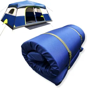 Foamma 6" x 48" x 75" Memory Foam Roll-Up Camping Mattress with Water Resistant Zipper Cover, Foldable and Portable for Camping, RV Bunk, Tent, Guest Bed, Outdoor and Dorm, CertiPUR-US Certified Foam