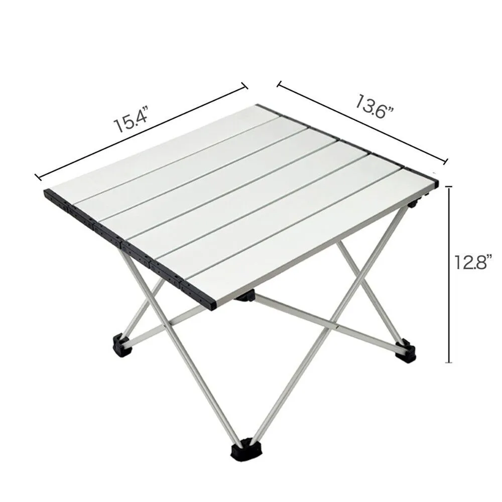 Foldable Aluminum Camping Table - Compact & Lightweight with Carry Bag