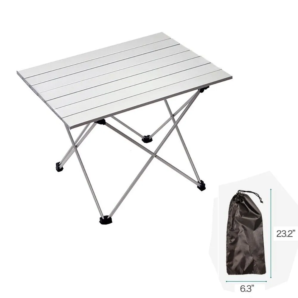Foldable Aluminum Camping Table - Compact & Lightweight with Carry Bag