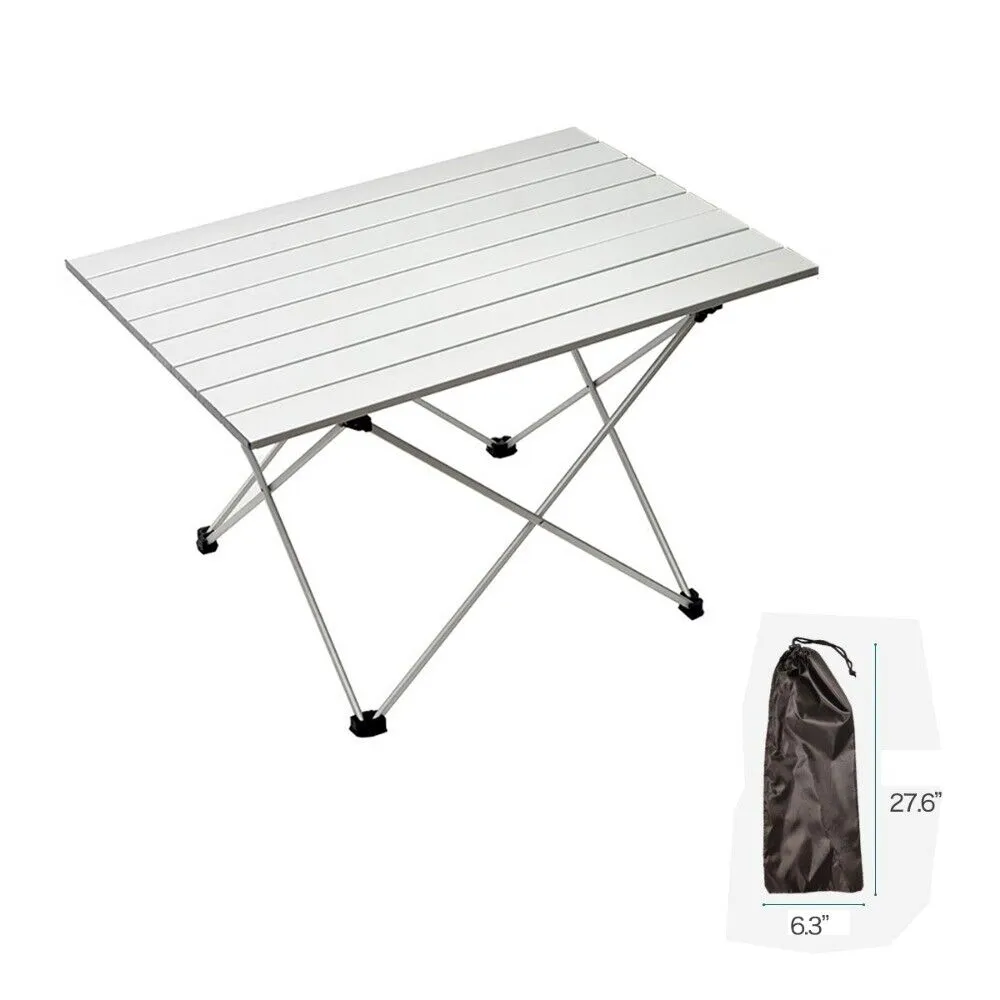 Foldable Aluminum Camping Table - Compact & Lightweight with Carry Bag