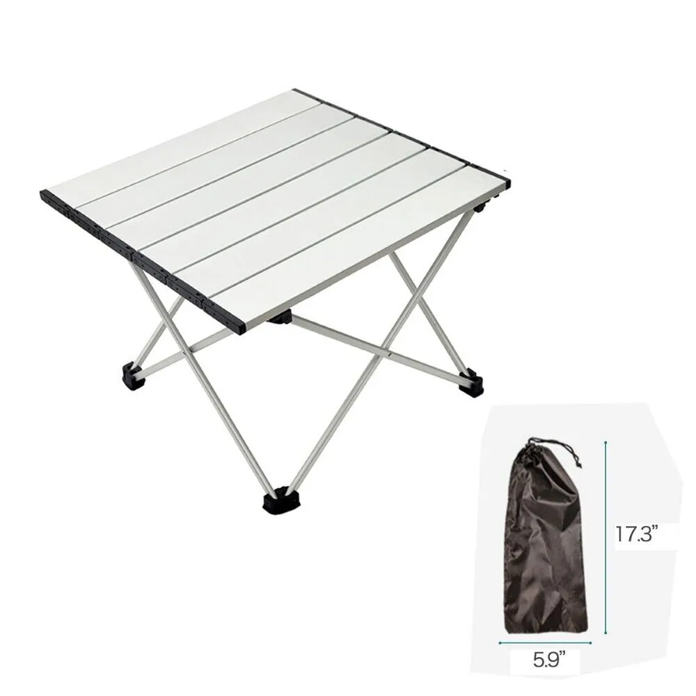 Foldable Aluminum Camping Table - Compact & Lightweight with Carry Bag