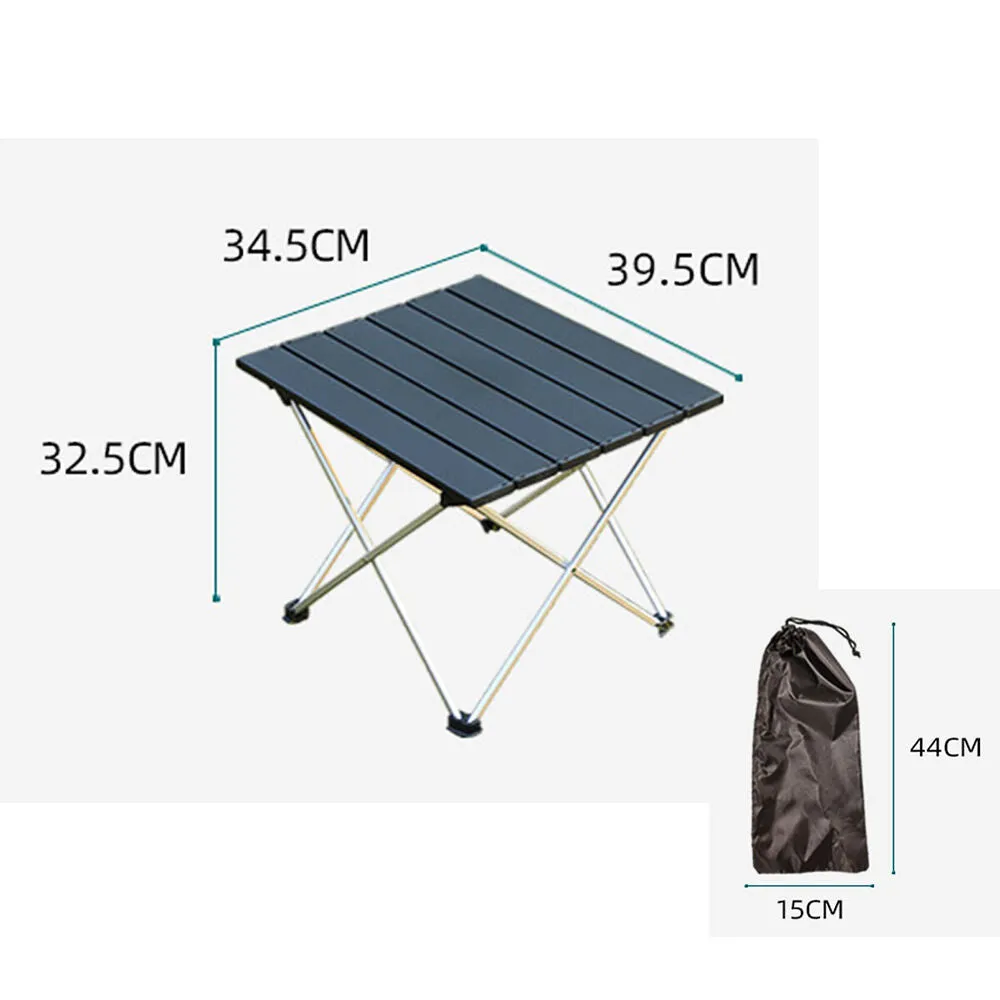Foldable Aluminum Camping Table - Compact & Lightweight with Carry Bag