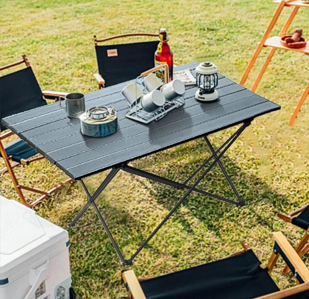 Foldable Aluminum Camping Table - Compact & Lightweight with Carry Bag