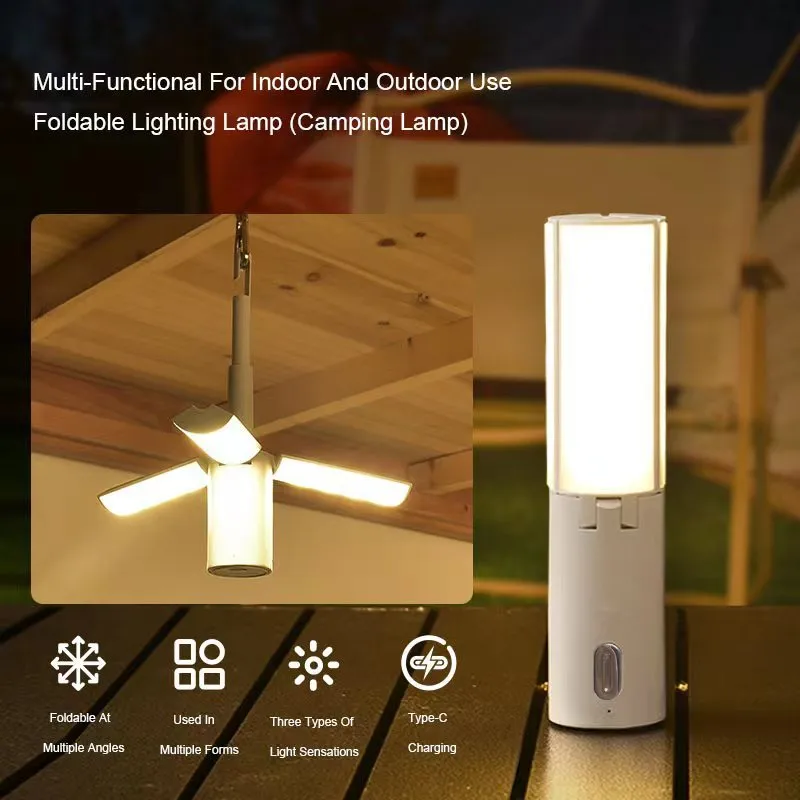Foldable Camping Lantern - Multi-Functional Outdoor LED Tent Light (4000mAh)