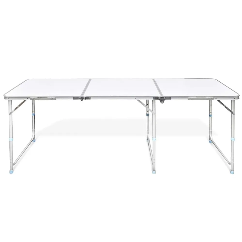 Foldable Camping Table Height Adjustable Aluminum 70.9''x23.6'' - vidaXL