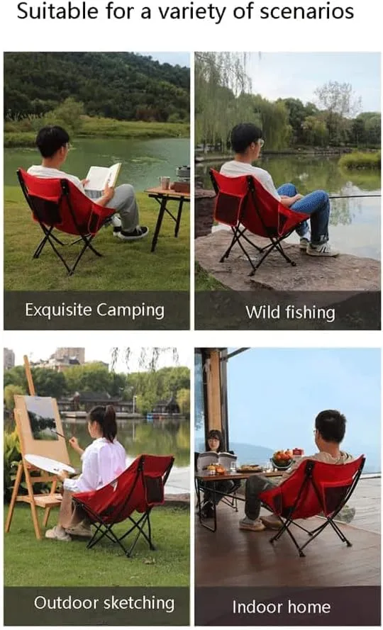 Foldable Chair Fashionable Folding Chair Outdoor Fishing Chair Camping Chair Strong Bearing Capacity Foldable Home Recliner Folding Chair Portable