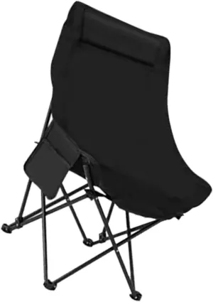 Foldable Chair Seat Padded Solid Multipurpose Easy to Carry Portable Camping Gear Fishing Stool for Outdoor Household Boating, Black