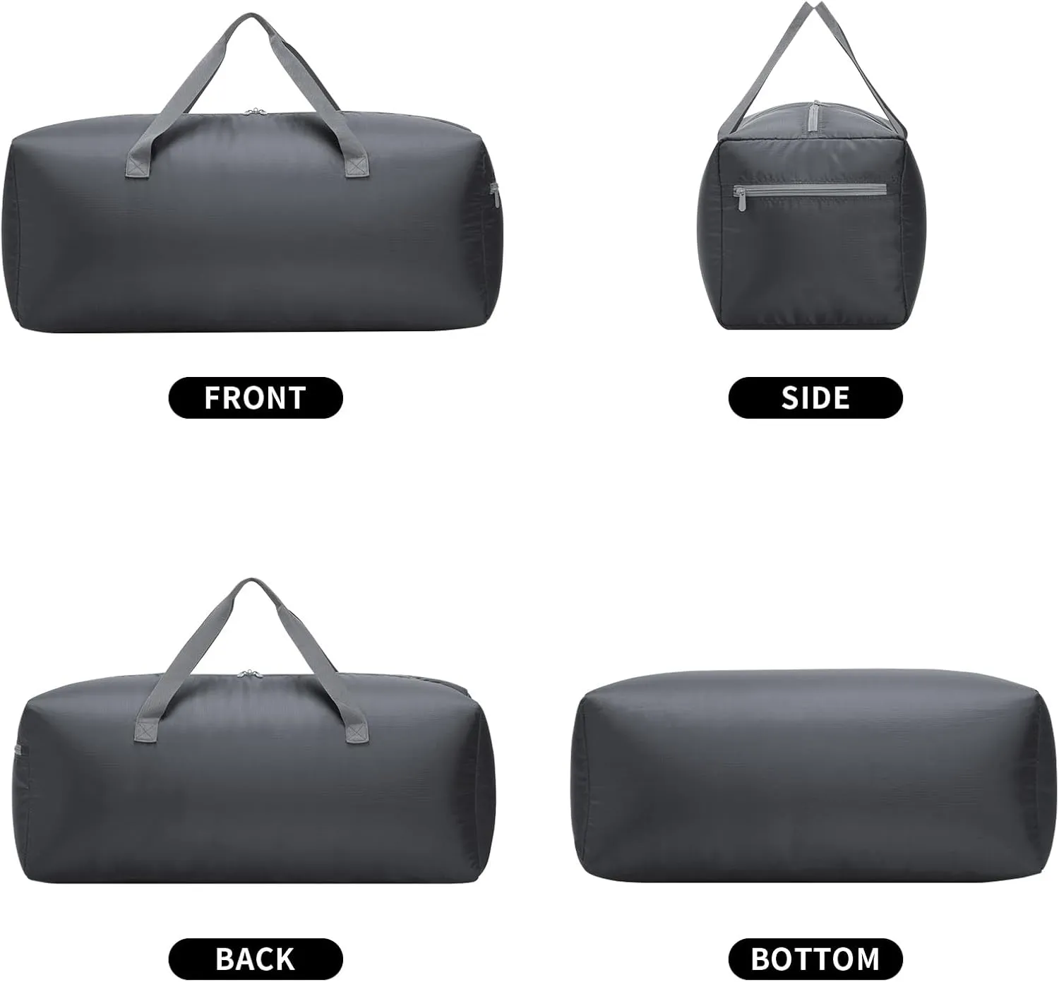 Foldable Duffel Bag 30" / 75L Lightweight with Water Rresistant for Travel-Grey