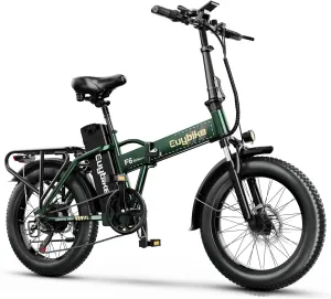 Foldable Electric Bike for Adults, 30 MPH, 48V 20Ah Removable Battery up to 80Miles, 20" Fat Tire Peak 1000W Motor Dirt Ebike Adult Electric Bicycle for City Commute Beach Mountain Adventurous E Bike