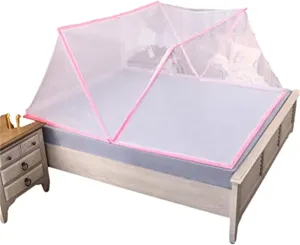 Foldable Mosquito Net Tent, Mosquito Net for Camping, Mosquito Net for Bed, Mosquito Net for Outdoor and Travel/Pink/190 * 135 * 80Cm