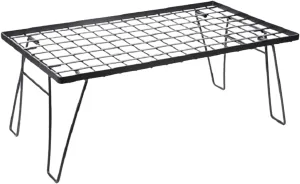 Foldable Multipurpose Stackable Storage Rack - Ideal for Camping, Indoor & Outdoor Use, 66lbs Load Capacity, Steel Construction