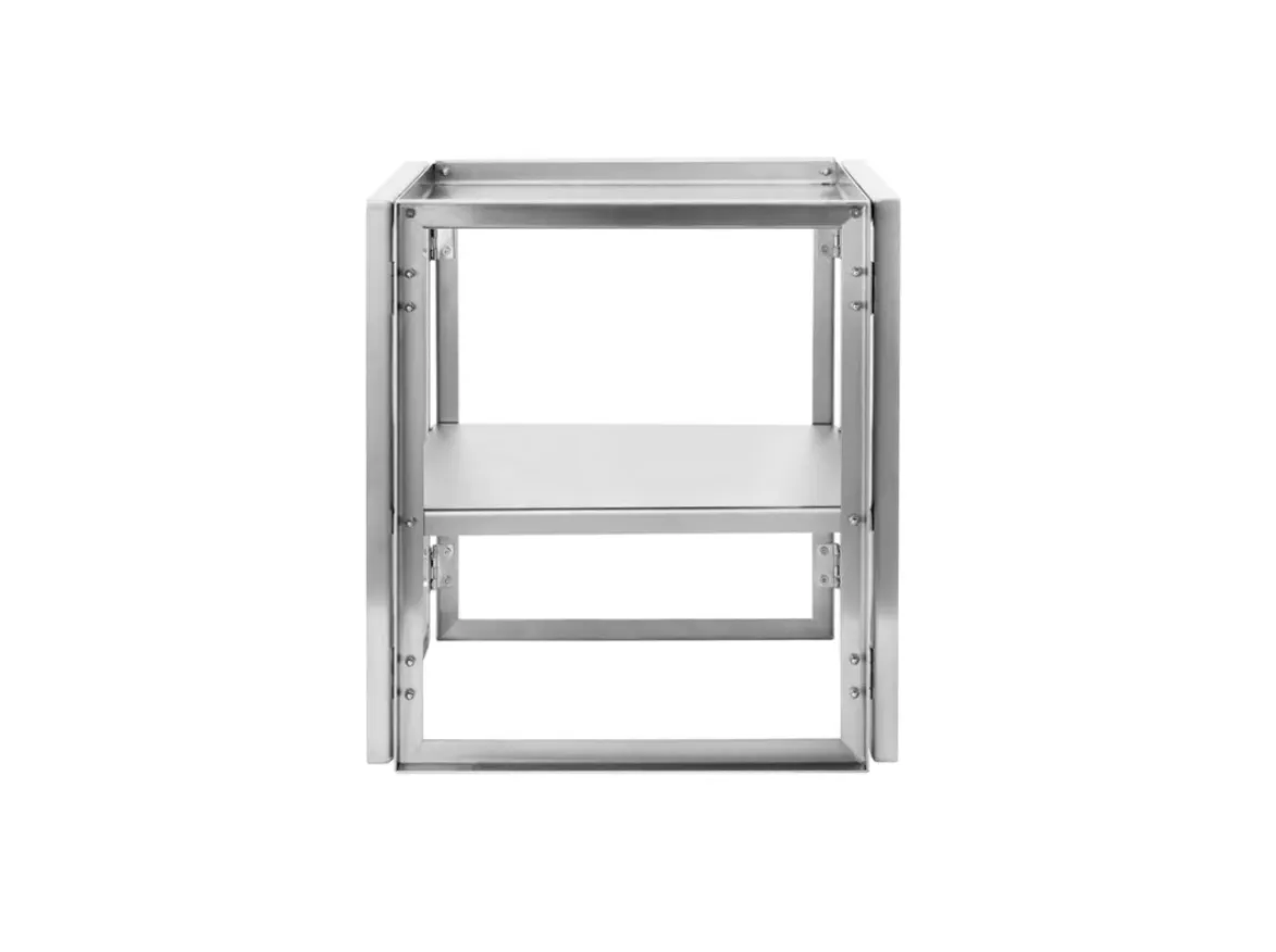 Foldable Side Table in Stainless Steel