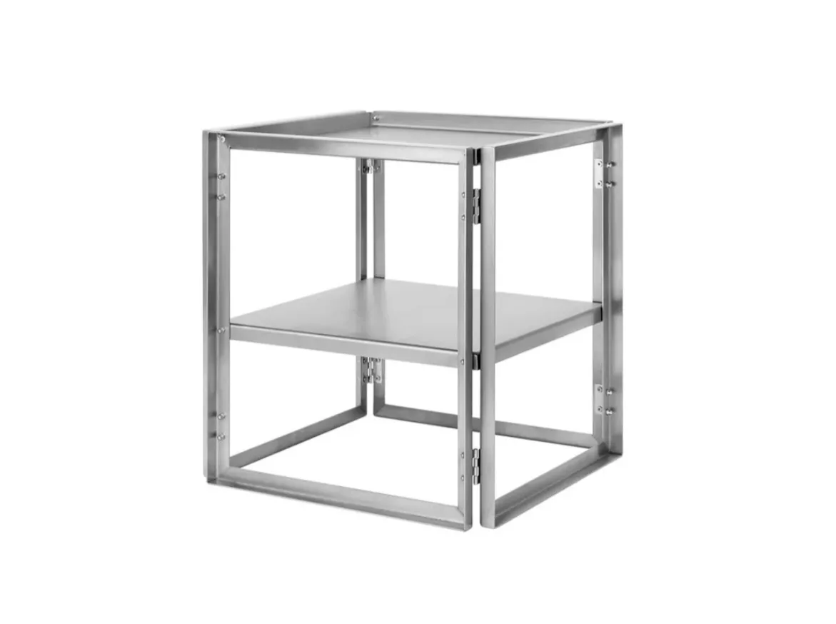 Foldable Side Table in Stainless Steel
