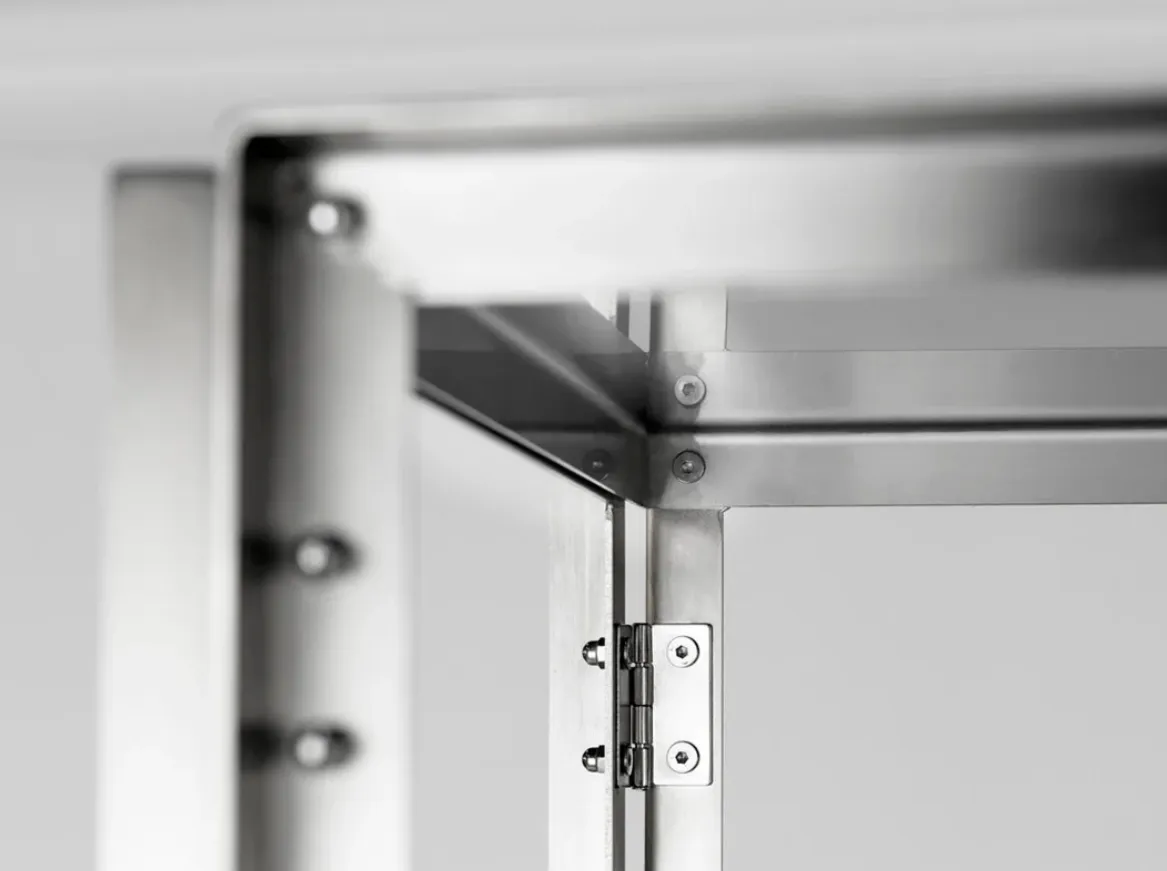 Foldable Side Table in Stainless Steel
