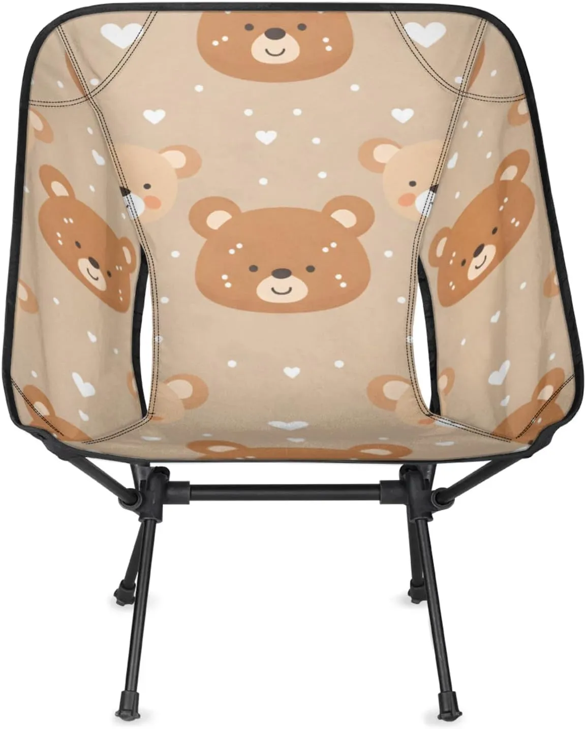 Folding Camping Chair Bears Love Heart Camping Chairs Lightweight Portable Chair Outdoor Foldable Chairs for Camping Travel Picnic Beach Hiking
