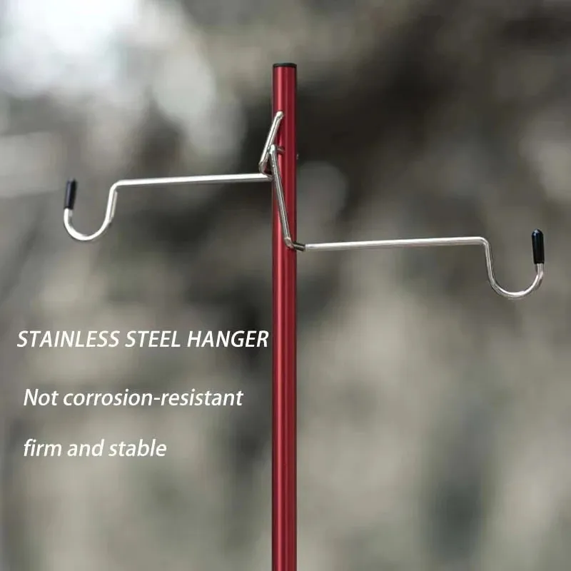 Folding Camping Lantern Stand  Free Install Light Hangers Foldable Light Holder