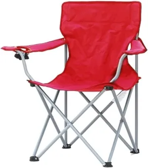 Folding Camping Padded Camping Chairs Outdoor Folding Armchair with Cup Holder Beach Fishing Chair Portable Leisure High Backrest Chair Chairs Foldable(Red)