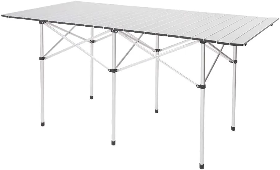 Folding Camping Table Outdoor Picnic Tables Portable Camping Tables Outdoor Folding Table Lightweight Compact Aluminum Camping Table with Carrying Storage Bag for Home Beach Camp BBQ Cooking Party