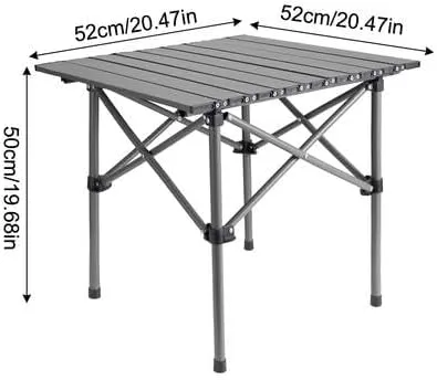 Folding Camping Table with Storage, Lightweight Portable Camping Table Matte Texture for Camping Tailgating Picnic Backyard Use